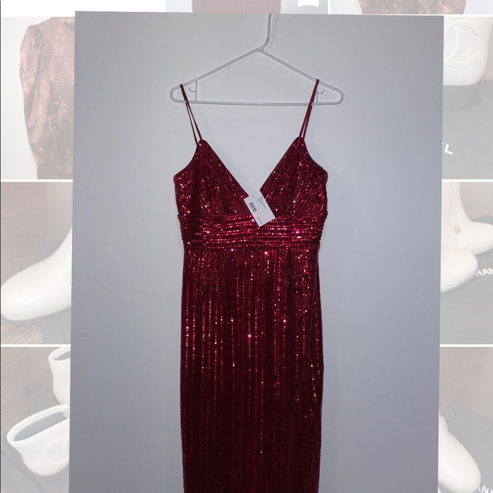 Saylor Red Sequin Gown